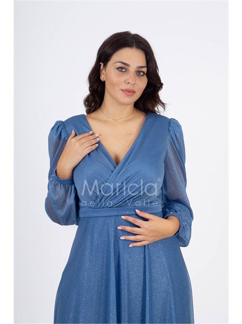 abito manica lunga glitter MARICLA ELEGANCE | FI7219INDACO